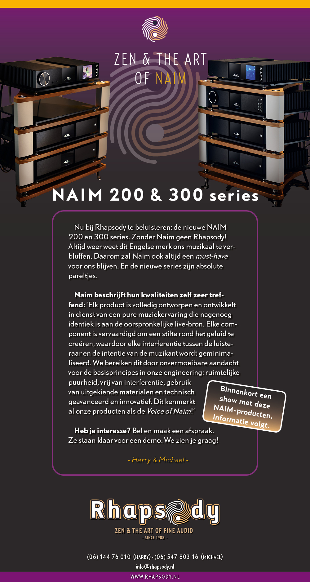 nieuwsbrief NAIM 200 & 300 series